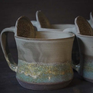 Ingwer Tasse Jade Kristall Riff | black clay