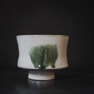 Matcha Schale Morgennebel Wald