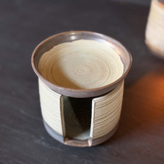 Duftlampe in Jade Gold | black clay