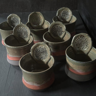 Ingwer Tasse Herbstfarn mit Twist | black clay