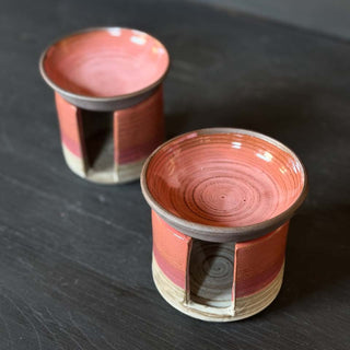 Duftlampe in dirty pink | black clay