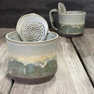Ingwer Tasse Jade Kristall Riff | black clay