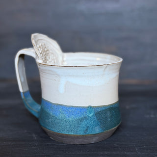 Ingwer Tasse Morgennebel Grün Blau | black clay