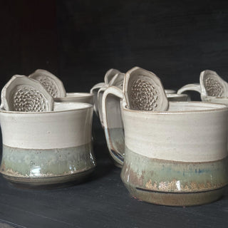 Ingwer Tasse Morgennebel Herbstfarn | black clay