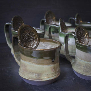 Ingwertasse Wald Design | black clay