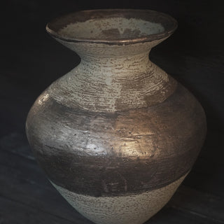 Große Vase in Jade Gold