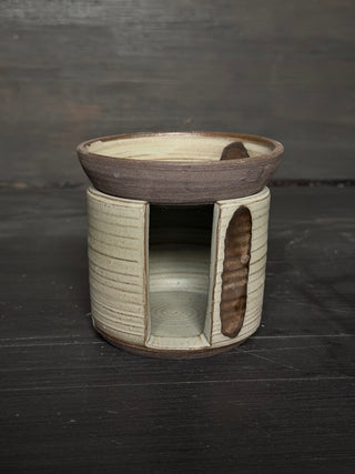 Duftlampe in Jade Gold | black clay