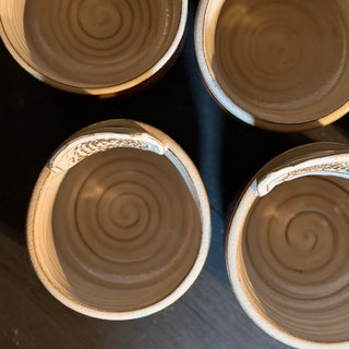 Ingwer Becher Morgennebel Dirty Pink | black clay