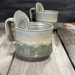 Ingwer Tasse Jade Kristall Riff | black clay