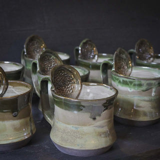 Ingwertasse Wald Design | black clay