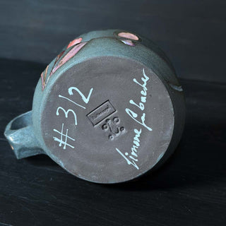 Ingwer Tasse Unikat  #3/2 "Winterblume" | black clay