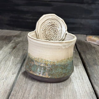 Ingwer Tasse Creme Kristall Riff | black clay