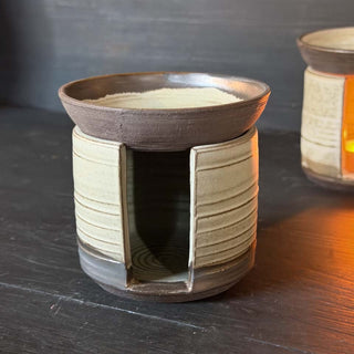 Duftlampe in Jade Gold | black clay