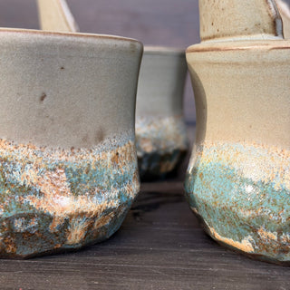 Ingwer Becher Jade Kristall Riff | black clay