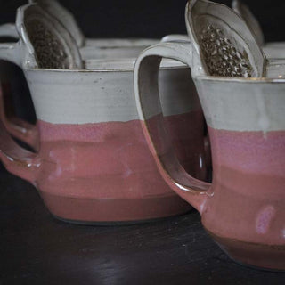 Ingwer Tasse Dirty Pink | black clay