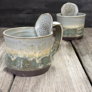 Ingwer Tasse Jade Kristall Riff | black clay