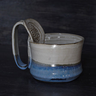 Ginger Cup blue lagoon creme  | black clay