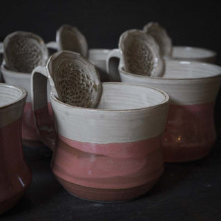 Ingwer Tasse Dirty Pink | black clay