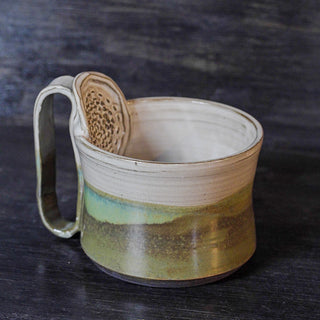 Ginger Cup antik turquoise  | black clay
