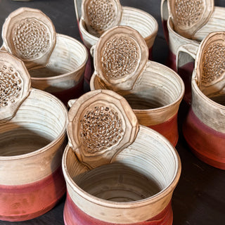 Ingwer Tasse Dirty Pink | black clay