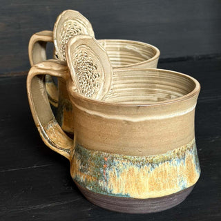 Ingwer Tasse Kristall Riff | black clay