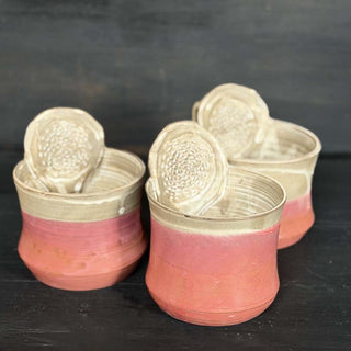 Ingwer Tasse Dirty Pink | black clay