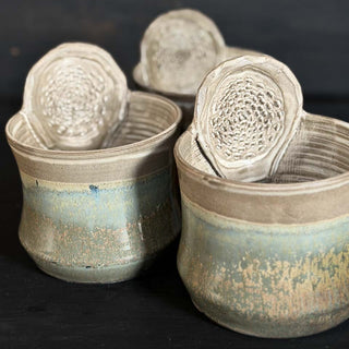 Ingwer Tasse Creme Herbstfarn | black clay