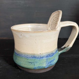 Ingwer Tasse Morgennebel Grün Blau | black clay