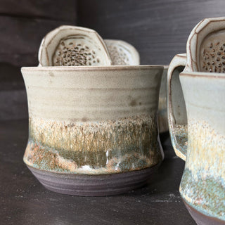 Ingwer Tasse Jade Kristall Riff | black clay