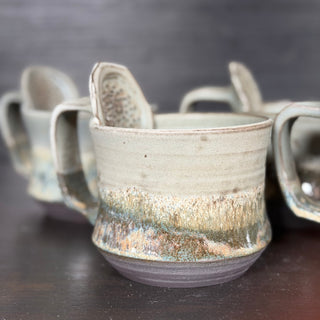Ingwer Tasse Jade Kristall Riff | black clay