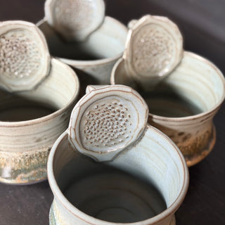 Ingwer Tasse Jade Kristall Riff | black clay