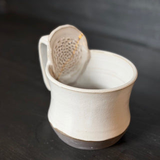 Ingwer Tasse Morgennebel & Echtgold Veredelung | black clay
