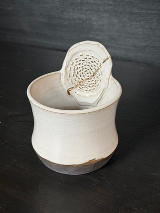 Ingwer Tasse Morgennebel & Echtgold Veredelung | black clay