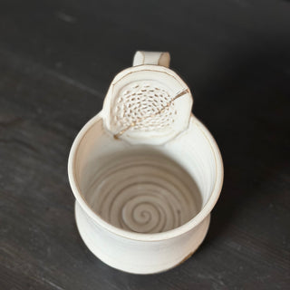 Ingwer Tasse Morgennebel & Echtgold Veredelung | black clay