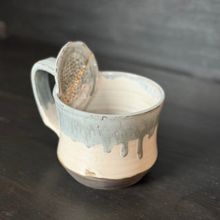 Ingwer Tasse Nordhimmel & Echtgold Veredelung| black clay