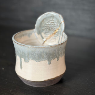 Ingwer Tasse Nordhimmel & Echtgold Veredelung| black clay