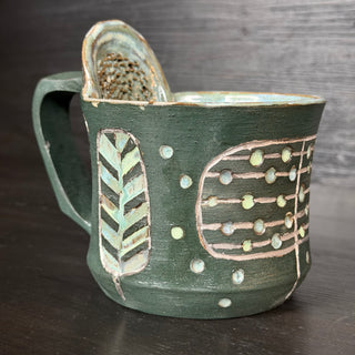 Ingwer Tasse Unikat  #3/3 "Growing" | black clay