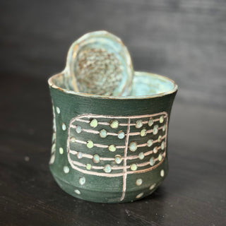 Ingwer Tasse Unikat  #3/3 "Growing" | black clay