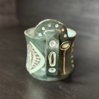 Ingwer Tasse Unikat  #3/3 "Growing" | black clay