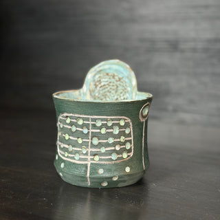 Ingwer Tasse Unikat  #3/3 "Growing" | black clay