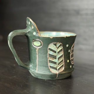 Ingwer Tasse Unikat  #3/3 "Growing" | black clay