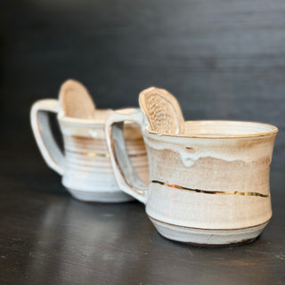Ingwer Tasse Nebeltanz mit Echtgold Veredelung | black clay