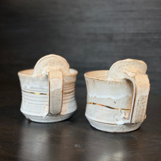 Ingwer Tasse Nebeltanz mit Echtgold Veredelung | black clay