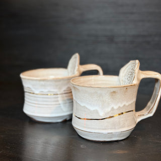 Ingwer Tasse Nebeltanz mit Echtgold Veredelung | black clay