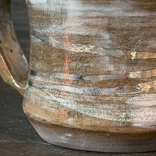 Ingwer Tasse Crack and Line & Platinum Veredelung | black clay