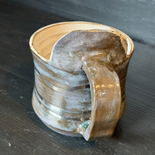 Ingwer Tasse Crack and Line & Platinum Veredelung | black clay