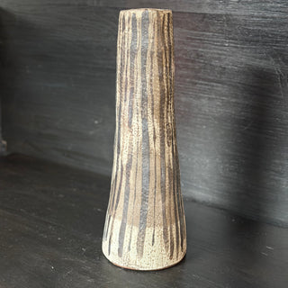 Große schmale Vase in Jade Gold