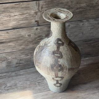 Große Vase in Jade Gold