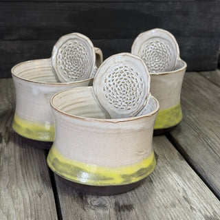 Ingwer Tasse Morgennebel Sonnenblume| black clay