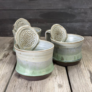 Ingwer Tasse Jade Türkise Wasser | black clay